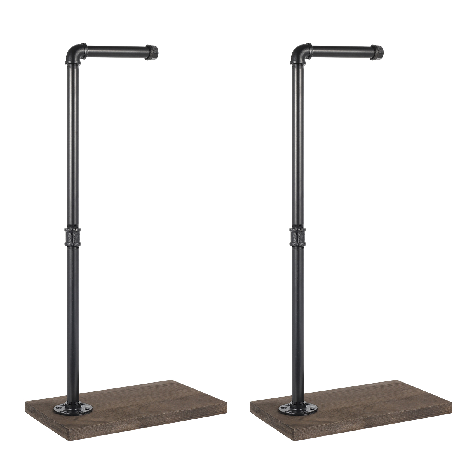 2pcs Industrial Style Floor Toilet Paper Holder Toilet Paper Dispenser Brown