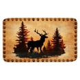thumbnail image 2 of Rustic Cabin Bathroom Rugs, Farmhouse Country Bear Moose Forest Woodland Vintage Wood Decor Bath, Retro Hunting Camping Camping Non-Slip Floor Outdoor Indoor Door Mat, 17X29IN, 2 of 5