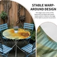 thumbnail image 2 of Sunflower Round Tablecloth for 45-54 Inch Tables, Fitted Table Cover with Elastic Edge, Yellow Spring Floral Botanical Waterproof Outdoor Table Cloth Protector for Patio Garden Dinner Picnic, 2 of 9