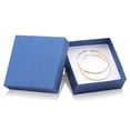thumbnail image 3 of Two-Tone Sterling Silver Gold Plated 50mm Click-Top Hoop Earrings with Inside and Out Diamond Cut, 3 of 3