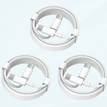 Apple USB C to USB C Charging Cable 10ft 60W 3Pack [Apple MFi Certified], Long Type C to Type C Fast Charger Cord Compatible for New ipad Pro 12.9/11, Air 4/5, Mini 6, MacBook Air, (White)