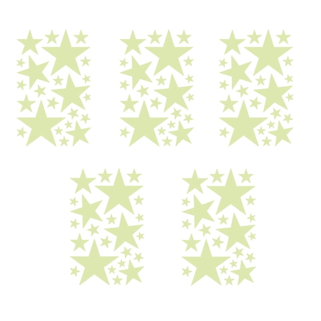 5 Hojas de Pegatinas de Estrellas que Brillan en la Oscuridad, Brillantes y Duraderas, Pegatinas Resplandecientes para Techo y Pared, Estrellas que Brillan en la Oscuridad para Techo, Fantásticas