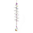 thumbnail image 3 of Leatfisat Spiral Rainbow Crystal Garden Ornament Rotating Wind Chime Sun Catcher Outdoor Hanging Decor With Reflective Pendant Design, 3 of 4