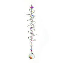 Spiral Garden Ornament Rainbow Pendant Rotating Wind Chime Catcher for Home and Outdoor Decoration Elegant Suncatcher Wind Captivating Hanging Ornament for Garden and Living Spaces
