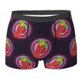 thumbnail image 6 of Men's Boxer Briefs, Light Bulb Pattern chili Soft Comfy Mens Underwear Boxer Briefs Breathable With Widen Waist, 6 of 7