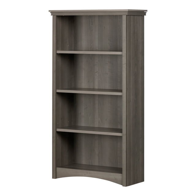 South Shore Artwork 4-Shelf Storage Bookcase, in Gray Maple