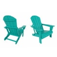 thumbnail image 2 of Paradise Outdoor Folding Poly Adirondack Chair (Set of 2), 2 of 9