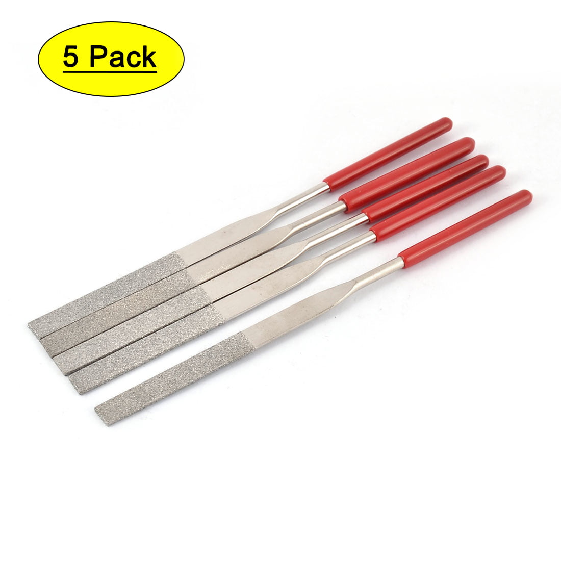 10 Pcs 140mm x 3mm Round Shaped Faux Diamond Coated Needle File Repairing Tool 709874911817 