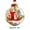 L, variant on Christmas Ornaments, Personalized Alphabet Letter Christmas Tree Hanging Decorations A Z Initial Baubles with Santa Hat Winter Scene for Holiday Party Home Decor, 1PCS