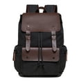 thumbnail image 1 of KAUKKO Mochila de Lona Vintage-Gran Capacidad, Multifuncional Durable Mochila para Exteriores-NEGRO, 20L, 1 of 4