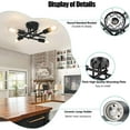 thumbnail image 3 of SHENMO Modern Black 4-Light Semi-Flush Mount Ceiling Light Near, 3 of 5