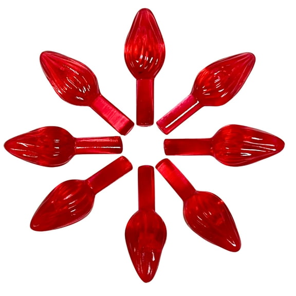 National Artcraft Small Red Plastic Ornaments For Decorating Ceramic Christmas Trees and Other Crafts