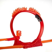 Hot Wheels Track Builder Flame Stunt Pack, Toy Car & Storage Container (16 Track Pieces)
