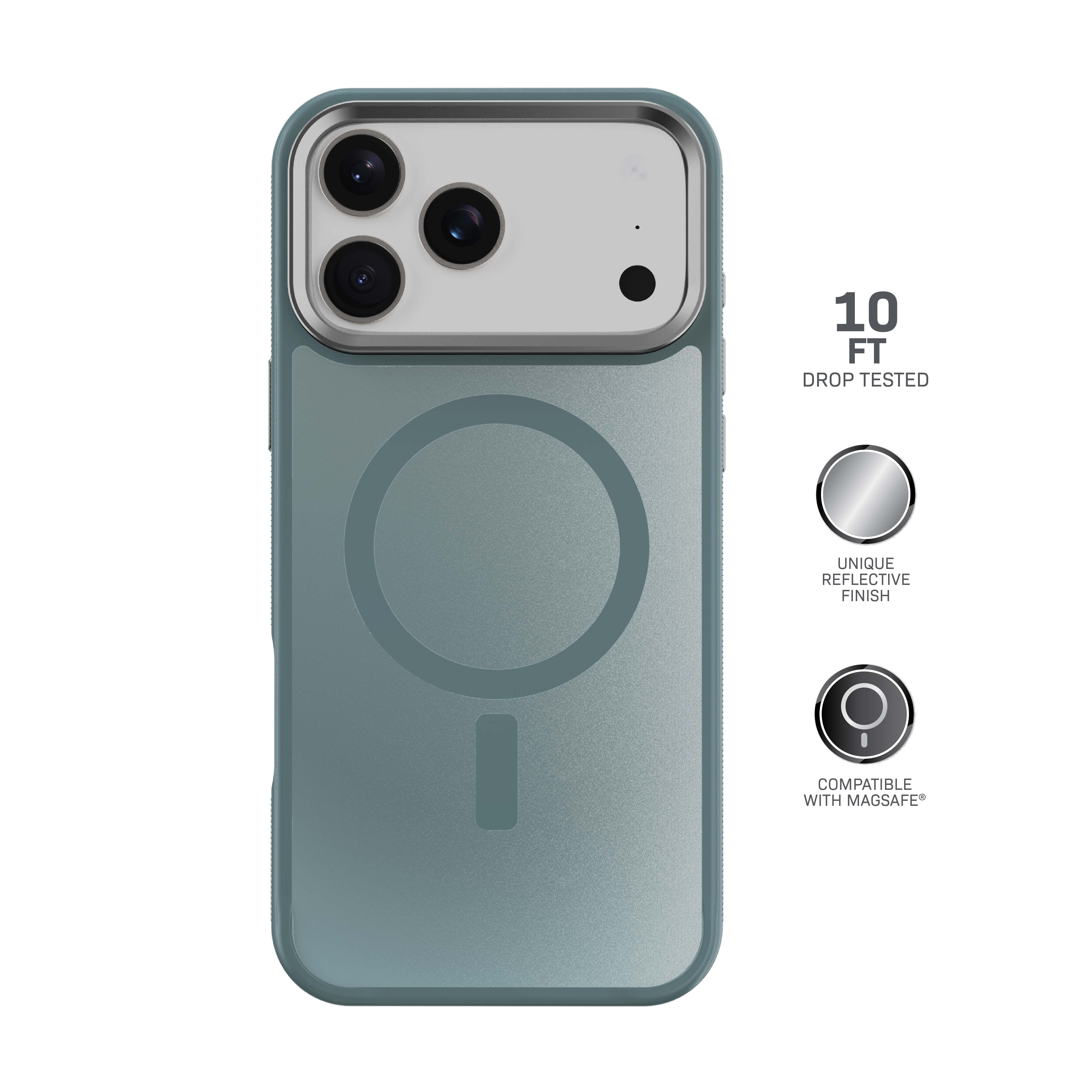 Body Glove Reflector Phone Case for iPhone 18 Pro Max / 17 Pro Max, MagSafe Compatible - Metallic Gray