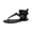 Black, variant on Women's Double Buckle Thong Gladiator Sandals, Women's Gladiator Strap Sandals Flip Flops Fisherman Buckle Thong Sandals Open Toe Ankle Strap Flat Slides, Black 8