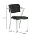 thumbnail image 6 of Fabric Upholstered Metal Dining Chair Set of 2 Gray and Black - Saltoro Sherpi, 6 of 7