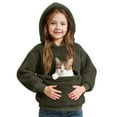 thumbnail image 6 of WAYUTE Girls Sweatshirts Long Sleeve Fashion Sweatshirts Puppies Cats Shoulder Straps Hooded Sweatshirts with Pockets Casual Outwear, 6 of 6