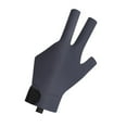 thumbnail image 4 of Glove de billar 3 dedos sin resbalón accesorio de billar billiard snooker cue Glove deportivo Gray Negro izquierdo L, 4 of 8