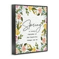 thumbnail image 2 of Cheerful Spring Typography Quote Floral Blossom Border Black Framed Giclee Art, 16 x 20, Made In USA, 2 of 7