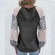 thumbnail image 4 of Pntutb Mujeres Costura Color Casual Cuello Redondo Suéter Suelto Manga Larga tops Mujer Blusa Pntutb Pntutb-1465, 4 of 5