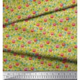 thumbnail image 2 of Soimoi Rayon Fabric Leaves & Floral Artistic Print Fabric by The Yard 42 Inch Wide, 2 of 3
