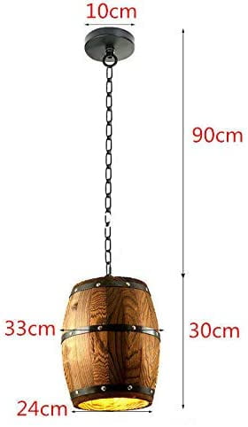 Pendants Ceiling Lamp Light Bar Cafe E27 Wine Wood Barrel Hanging Fixture