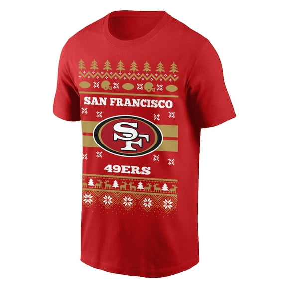 NFL San Francisco 49ers 49ers Ugly Xmas Red Small T-Shirt