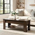 thumbnail image 3 of Yaheetech 47.5in Wooden Lift Top Coffee Table with Hidden Compartment for Living Room, Espresso, 3 of 8