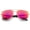 Gold / Magenta Mirror, variant on sunglassLA Unisex Modern Full Metal Crossbar Open Design Colored Mirror Aviator Sunglasses (Gold / Blue Mirror) - 58mm