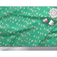 thumbnail image 3 of Soimoi Green Poly Georgette Fabric Floral & Text Printed Craft Fabric by the Yard 52 Inch Wide, 3 of 3