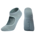 thumbnail image 1 of Blue Socks Ladies' Solid Color Backless Grip Socks Yoga Ankle Sports Socks Ladies' Anti Slip Slippers Socks, 1 of 2