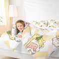 thumbnail image 4 of Manfei Cartoon Santa Claus Bedding Comforter Set for Girls, Merry Xmas Christmas Twin Comforter Sets, Yellow Geometric Bedding Set, Breathable Home Decor, Reversible 2 Pieces, 4 of 8