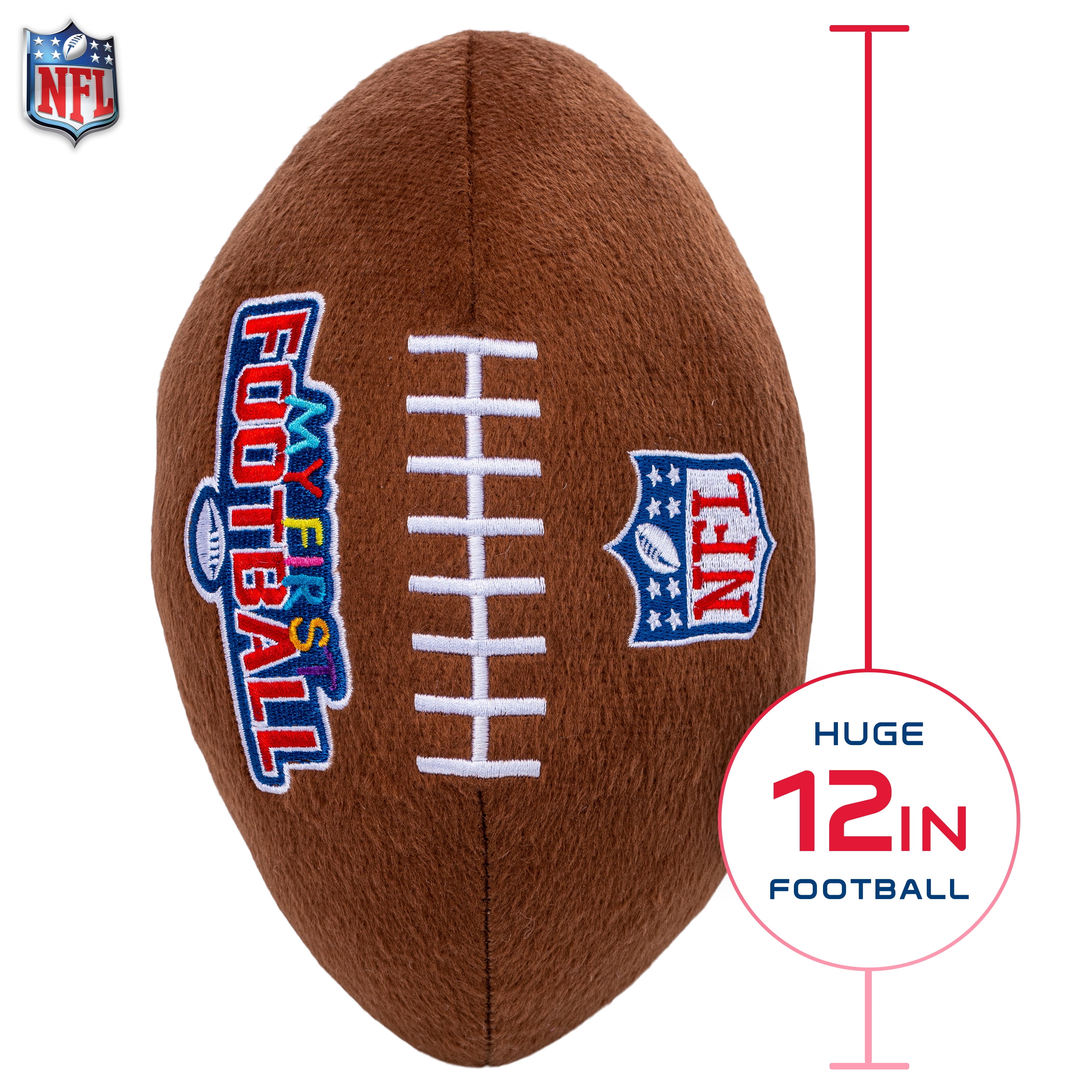 Franklin Sports Kids Soft Plush Football - NFL MyFirst Football Stuffed Football Plush Toy for Kids - Toy Football + Stuffed Plush - Fun Kids Toy + Football Room Decoration - 12"