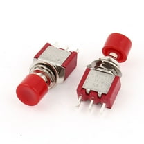 2pcs  120V 5A 3Pin SPDT 1NO 1NC Momentary Round Push Button Switch