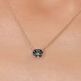 thumbnail image 3 of Gem Stone King 14K Yellow Gold Green Mystic Topaz Pendant Necklace for Women | 1.00 Cttw | Gemstone November Birthstone | Cushion 7X5MM | With 18 inch Chain, 3 of 6