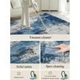 thumbnail image 5 of Blue White Abstract Art Area Rug for Bedroom 5x7 Ft Modern Painting Mottled Texture Super Soft fuzzy Throw Rug Non-Slip Fluffy Plush Indoor Floor Carpet for Living Room Nursery Home Decor, 5 of 8