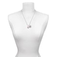 thumbnail image 3 of Delight Jewelry Pink Faceted Glass Spinner Silvertone Script Initial Disc - D - Charm Necklace, 20"+3", 3 of 4