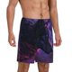 thumbnail image 2 of Fotbe Galactic Wolf Stare Pantalones Cortos de Pijama para Hombre, Ropa de Dormir, Pantalones de Pijama Cortos para Hombre-X-Large, 2 of 6