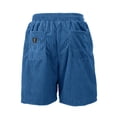 thumbnail image 5 of Garbnen Corduroy Shorts Elastic Waist Wide Leg Mens Athletic Shorts Breathable Big and Tall Fitness Going Out Mens Bermuda Shorts with Pockets Blue XXL, 5 of 9