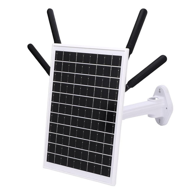 Solar Powered 4G LTE Modem Router, 12W 300Mbps Solar WiFi 6 Extender with SIM Card Slot, 18000 MAh Battery 150M Long Range IP66 Rain Proof for Camping, RV Outdoor