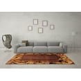 thumbnail image 3 of Ahgly Company Indoor Round Abstract Orange Modern Area Rugs, 7' Round, 3 of 4