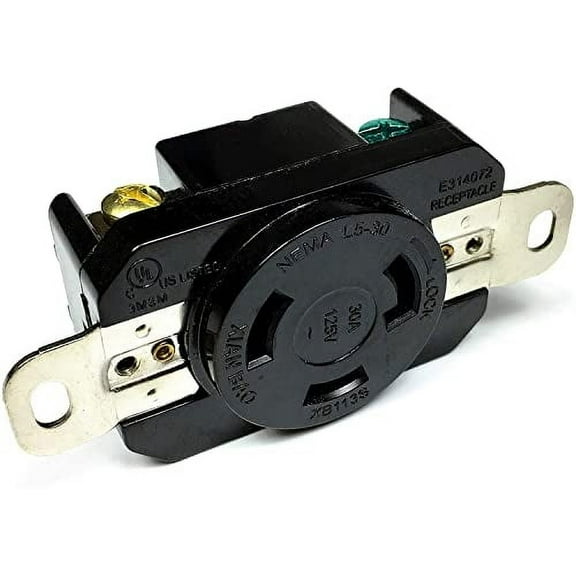 POWER PRODUCTS NEMA L5-30R 30A 125V Twist Lock L5-30 Female Wall Receptacle Scoket UL Listed