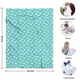 thumbnail image 4 of Light Blue Cartoon Unicorn Pattern Blanket,Comfortable Soft Flannel Throw Blanket,All Season,Warm Lightweight Blankets for Sofa Bed Couch Living Room Chair,30"x40", 4 of 4