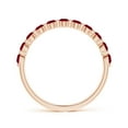 thumbnail image 2 of ANGARA Natural Floating Round Ruby Semi Eternity Wedding Ring in 14K Rose Gold for Women (Size-2.2mm) | July Birthstone, Birthday, Anniversary, Jewelry Gift for Women | Natural Ruby Ring, 2 of 9