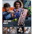 thumbnail image 5 of LeYi for Galaxy A14 5G Phone Case, A14 Case with Screen Protectors x 2, Impact Resistant Metal Ring Magnetic Support Kickstand Drop Protector Cover for Samsung Galaxy A14 5G, Rose Gold, 5 of 7