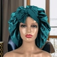 thumbnail image 4 of Cateissary Gorro para dormir para mujer, gorro para pérdida de cabello, gorro para dormir, gorro de dormir reutilizable, Protector para Juegos de accesorios de baño Verde, 4 of 6