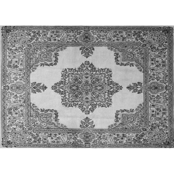 Ahgly Company Indoor Rectangle Persian Gray Traditional Area Rugs, 7' x 9'