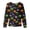 08#Green, variant on Women’s Halloween Scrub Jacket Long Sleeve Button Front Nursing Work Top Seasonal Caregiver Uniform for Clinic Office