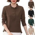 thumbnail image 2 of ShiShine Women's Dressy Casual Puff Long Sleeve Blouse Frill Mock Neck Smocked Cuffs Pullover Layer Shirts, 2 of 6