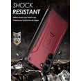 thumbnail image 2 of Poetic Revolution Case for Samsung Galaxy S23 5G 6.2 inch, Heavy Duty Full Body Cover with Kickstand, Maroon Red, 2 of 5